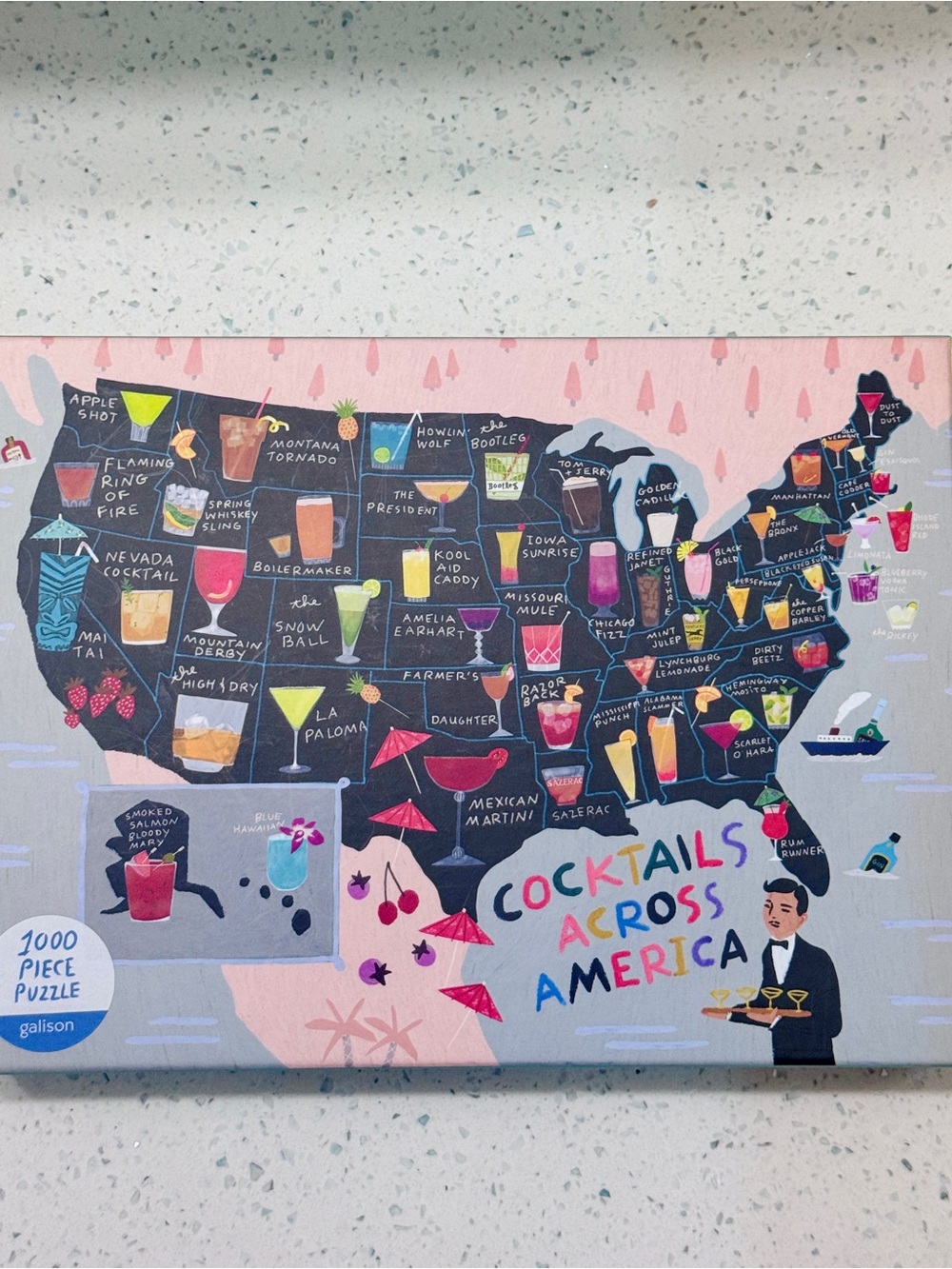 🧩 Galison Cocktails Across America 1000 Piece Puzzle